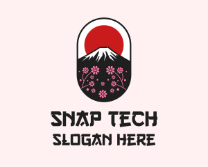 Mount Fuji Cherry Blossom logo design