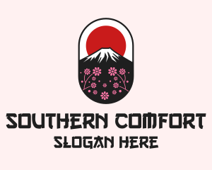 Mount Fuji Cherry Blossom logo design