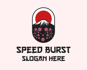 Mount Fuji Cherry Blossom logo design