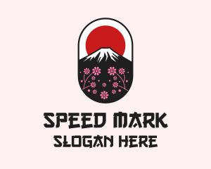 Mount Fuji Cherry Blossom logo design