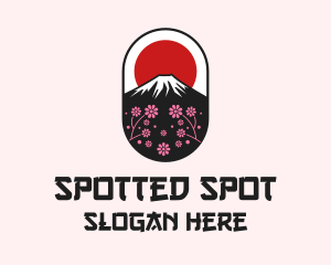 Mount Fuji Cherry Blossom logo design