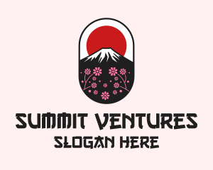 Mount Fuji Cherry Blossom logo design