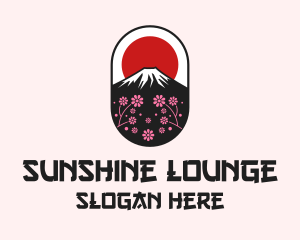 Mount Fuji Cherry Blossom logo design