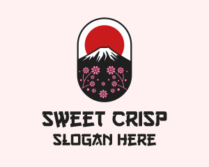 Mount Fuji Cherry Blossom logo design