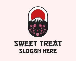 Mount Fuji Cherry Blossom logo design