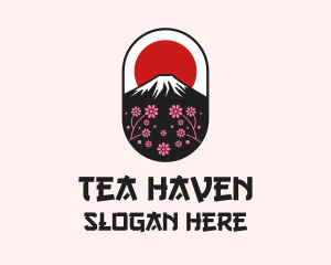 Mount Fuji Cherry Blossom logo design