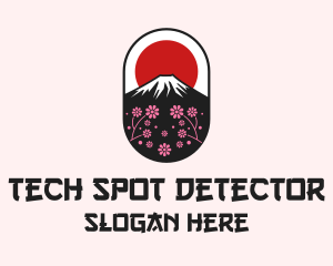 Mount Fuji Cherry Blossom logo design