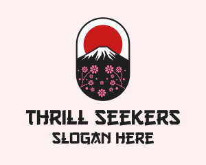 Mount Fuji Cherry Blossom logo design