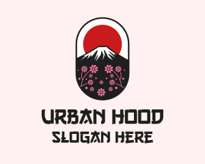 Mount Fuji Cherry Blossom logo design