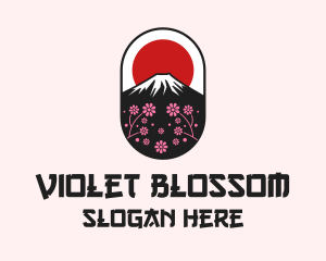 Mount Fuji Cherry Blossom logo design