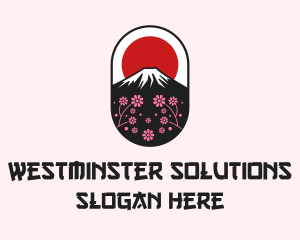 Mount Fuji Cherry Blossom logo design