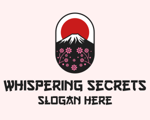 Mount Fuji Cherry Blossom logo design