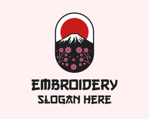 Mount Fuji Cherry Blossom logo design