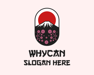 Sg - Mount Fuji Cherry Blossom logo design