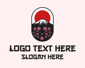 Cherry Blossom - Mount Fuji Cherry Blossom logo design