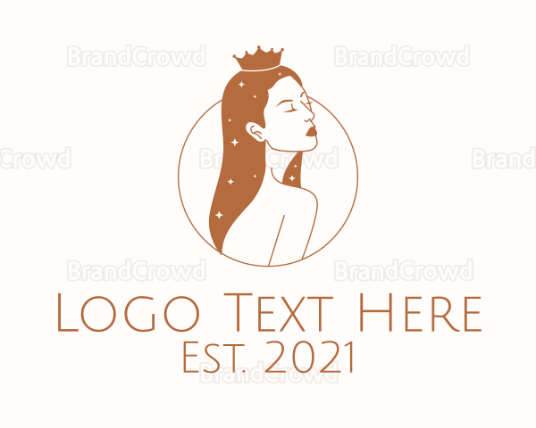 Beauty Queen Stylist Logo