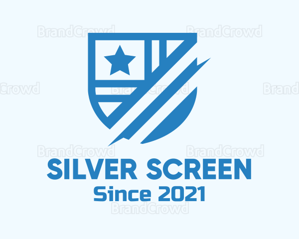 Blue Star Crest Shield Logo