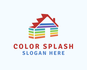 Rainbow Wood Cabin logo design