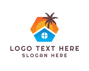 Tropical - Summer Beach House logo design
