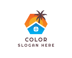 Tropical - Summer Beach House logo design