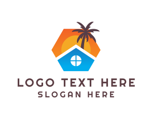 Beach Resort - Summer Beach House logo design