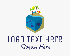 Isometric Island Resort  Logo