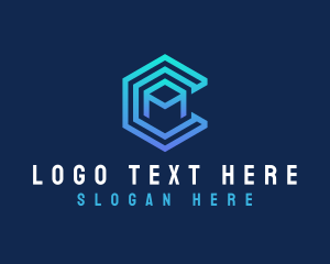 Consulting - Digital Company Letter CA logo design