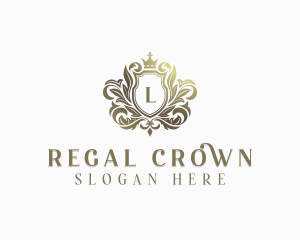 Crown Regal Shield logo design