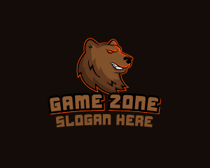 Wild Grizzly Bear logo design