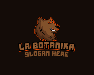 Angry - Wild Grizzly Bear logo design
