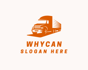 Orange Logistics Truck Logo