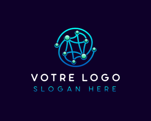 Automated - Link Network Technology logo design