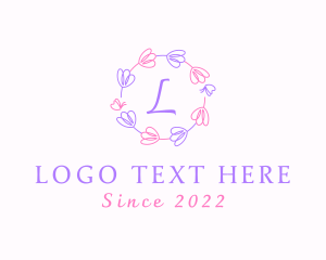 Cosmetics - Butterfly Boutique Wreath logo design