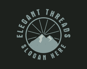 Hipster Mountain Badge logo design