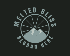 Hipster Mountain Badge logo design