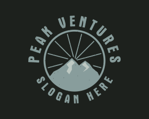 Everest - Hipster Mountain Badge logo design