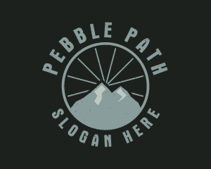 Hipster Mountain Badge logo design