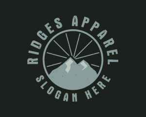 Hipster Mountain Badge logo design