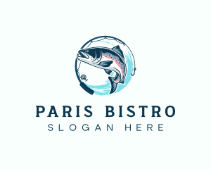 Marine Fishing Seafood  logo design