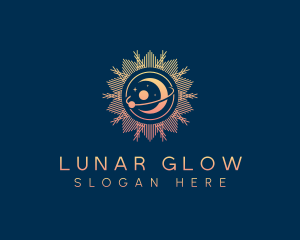 Cosmic Moon Sun logo design