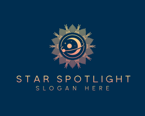 Cosmic Moon Sun logo design