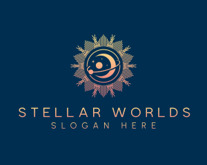 Planets - Cosmic Moon Sun logo design