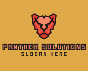 Panther - Polygon Pink Panther logo design