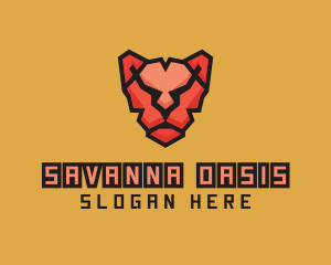 Savanna - Polygon Pink Panther logo design