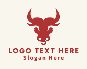 Cow - Red Bull Farm logo design
