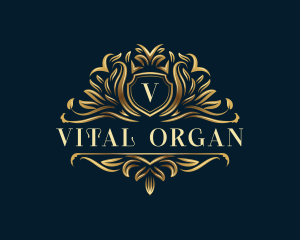 Luxury Organic Leaf  logo design