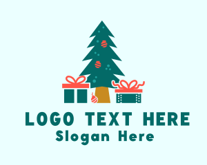 Merry - Christmas Tree Gifts logo design