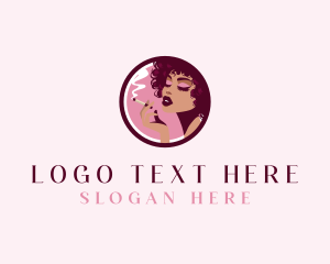 Vintage - Smoking Sexy Woman logo design