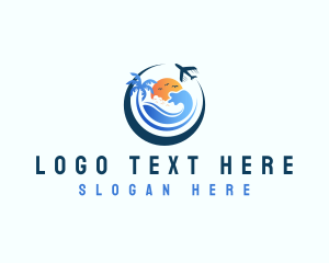 Travel Blogger - Airplane Beach Resort logo design