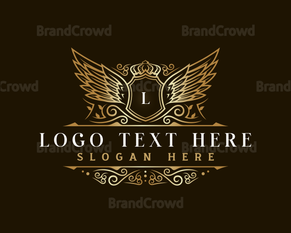 Luxury Wing Crown Logo